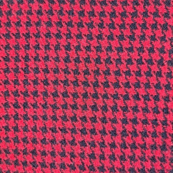 Willow Ridge Red and Black Houndstooth Patterned Jacket 1 Button Closure EUC - Picture 7 of 10